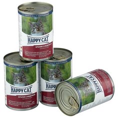 Корм для кошек Happy Cat с кроликом, с индейкой 4шт. х 400 г (кусочки в соусе)