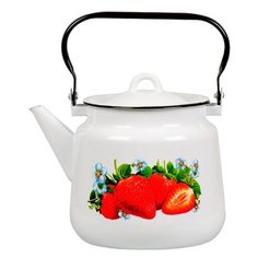 СтальЭмаль Чайник 1с25с 2 л белый "Клубника садовая"