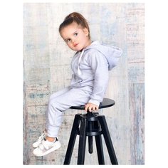 Комбинезон Веселый Малыш размер 86, серый меланж