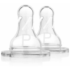 Соска Dr. Browns Preemie Flow cиликоновая для недоношенных детей с узким горлом 0м+ 2шт