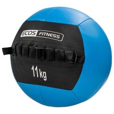 Медбол ECOS ПВХ 2865, 11 кг синий/черный