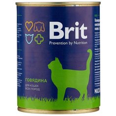 Корм для кошек Brit с говядиной 340 г (паштет) Brit*