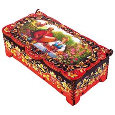 Набор конфет Кремлина Кремлинка вишенка в резной шкатулке с замком 150 г Гармонист