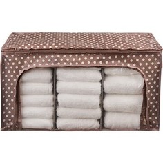 Кофр Handy Home для хранения Полька, Д560 Ш360 В300, коричневый