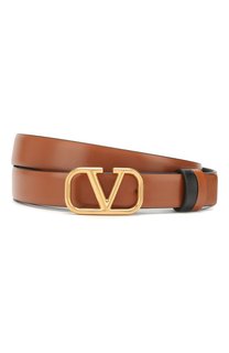 Двусторонний кожаный ремень Valentino Garavani VLOGO Valentino