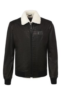 Бомбер из кожи крокодила Philipp Plein