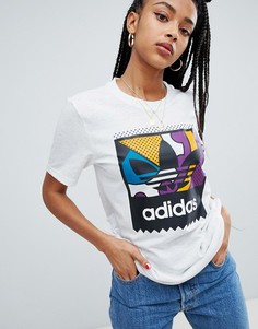 Белая футболка с логотипом-трилистником adidas Skateboarding-Белый