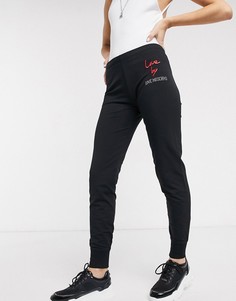Джоггеры с логотипом Love Moschino-Черный
