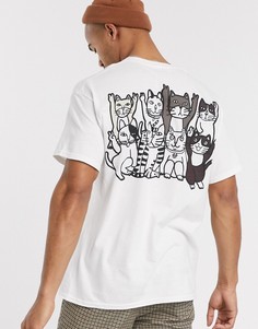 Oversized-футболка с принтом New Love Club-Белый
