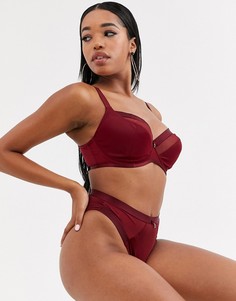 Красный бюстгальтер с сетчатыми вставками Pour Moi Viva Luxe fuller bust