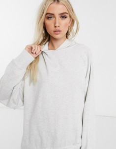 Меланжевый oversize-худи ASOS DESIGN-Белый
