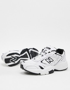 Бело-черные кроссовки New Balance 452-Белый