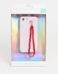 Чехол для iphone 6/6S/7/8 с крокодиловым рисунком Skinnydip-Розовый