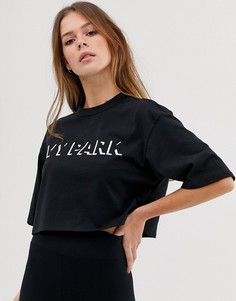 Черная укороченная футболка с логотипом Ivy Park-Черный
