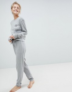 Джоггеры ASOS LOUNGE UH HUH HONEY-Серый