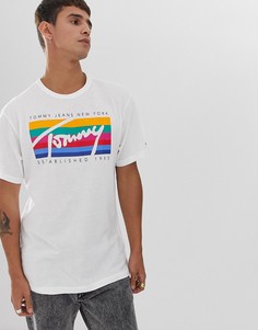 Белая футболка с логотипом Tommy Jeans-Белый