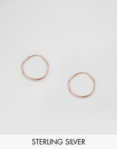 Серьги-кольца из позолоченного серебра ASOS DESIGN - 9 мм-Медный