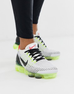 Белые кроссовки в стиле ретро Nike Vapormax Flyknit 3.0-Белый