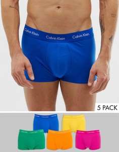 Набор из 5 хлопковых эластичных боксеров-брифов с заниженной талией Calvin Klein Pride-Мульти