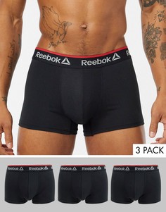 Комплект из 3 боксеров-брифов Reebok-Черный
