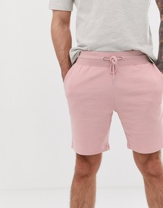 Светло-розовые трикотажные шорты New Look-Розовый