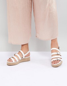 Сандалии с пряжками ASOS DESIGN-Белый