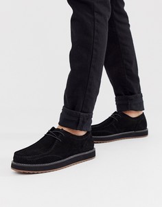 Черные замшевые туфли на шнуровке ASOS DESIGN-Черный