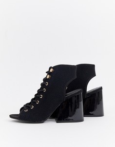 Босоножки на блочном каблуке ASOS DESIGN Punto-Черный