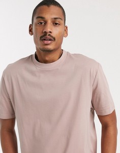 Розовая свободная футболка из органического хлопка с круглым вырезом ASOS DESIGN-Розовый