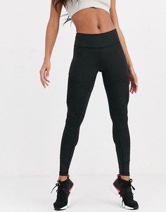 Леггинсы для танцев с сетчатыми вставками Reebok-Черный