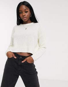 Джемпер с декоративной строчкой Brave Soul-Кремовый