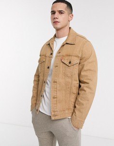 Бежевая джинсовая oversize-куртка в винтажном стиле Levis-Светло-коричневый Levis®
