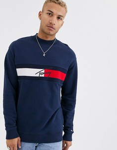Темно-синий свитшот с логотипом-флагом Tommy Jeans