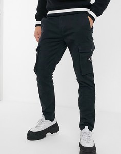 Черные облегающие брюки карго Calvin Klein Jeans-Черный