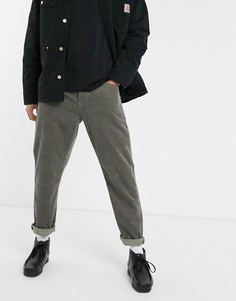 Зеленые вельветовые брюки Carhartt WIP-Зеленый