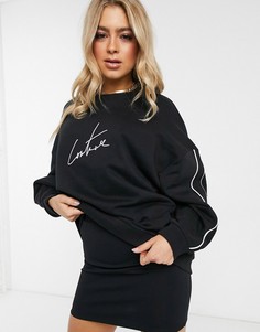 Черный oversized свитшот The Couture Club