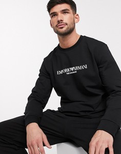 Черный свитшот с логотипом Emporio Armani