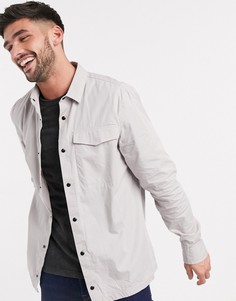 Серая рубашка на кнопках Topman-Серый