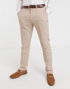 Бежевые брюки скинни ASOS DESIGN wedding-Бежевый
