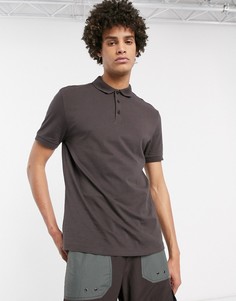 Коричневое трикотажное поло из органического хлопка ASOS DESIGN-Коричневый