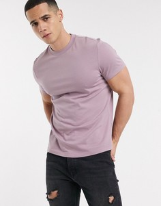 Фиолетовая футболка из органического хлопка с круглым вырезом ASOS DESIGN-Фиолетовый