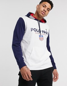 Худи белого цвета с логотипом на груди Polo Ralph Lauren-Белый