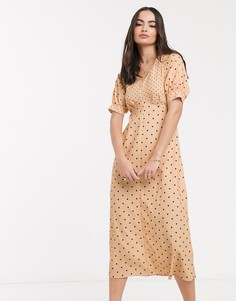 Чайное платье миди в горошек Closet London-Мульти