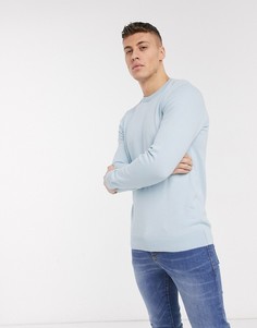 Голубой джемпер с круглым вырезом New Look-Синий