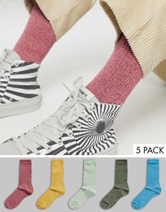 Набор из 5 пар толстых носков ASOS DESIGN-Мульти