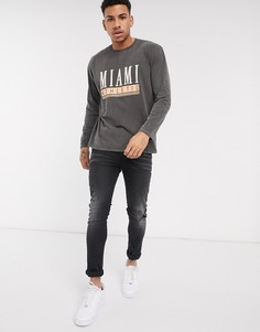 Серый лонгслив New Look