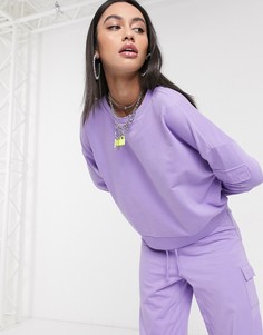 Лавандовый свитшот от комплекта с карманом Noisy May-Фиолетовый