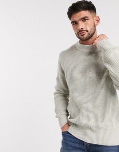 Светло-бежевый джемпер с вафельной текстурой River Island