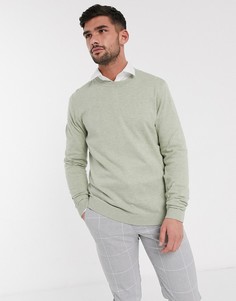 Зеленый хлопковый джемпер ASOS DESIGN