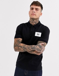 Черное поло с логотипом Fred Perry-Черный